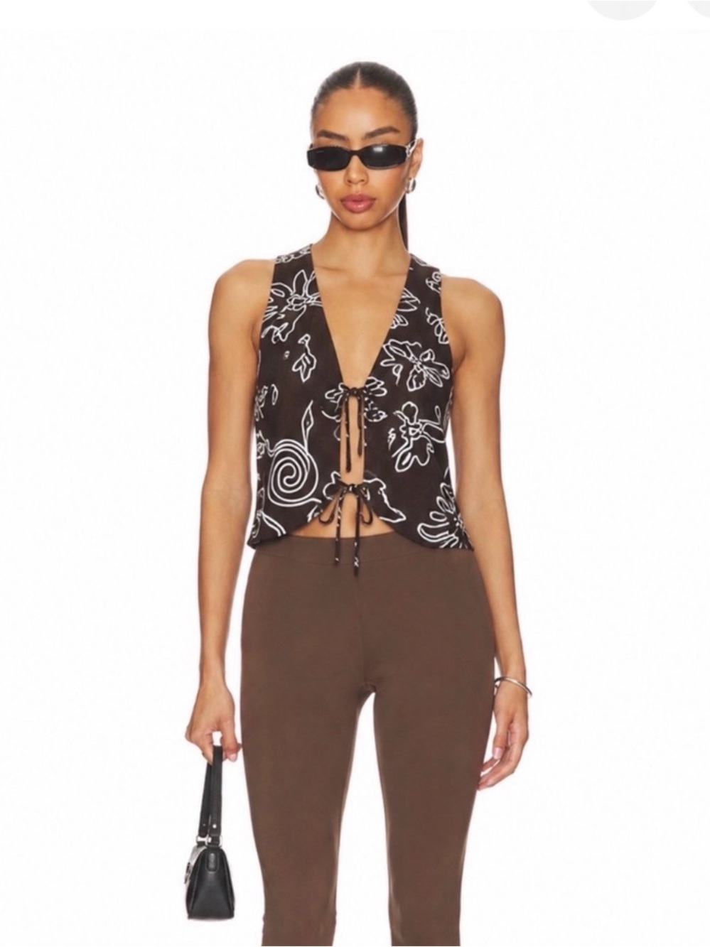 REVOLVE Linen Top with adjust in back